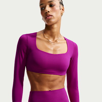 Nike Zenvy Women's Light-Support Padded Long-Sleeve Sports Bra